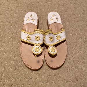 Jack Rogers Sandals (Yellow & White)